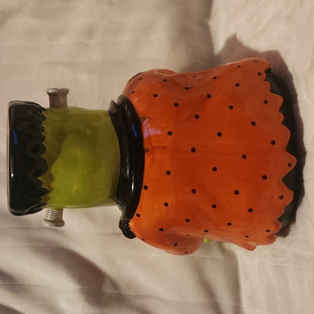 Cracker Barrel, Vintage, Rare, Halloween "Too Cute To Spook" Frankenstein Jar - Picture 2 of 10